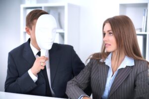 Grupa ludzi biznesu na spotkaniu. Negatywna koncepcja, brak zrozumienia, brak zgody.