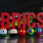 BRICS jest akronimem od Economist for Business Concept 3D Rendering